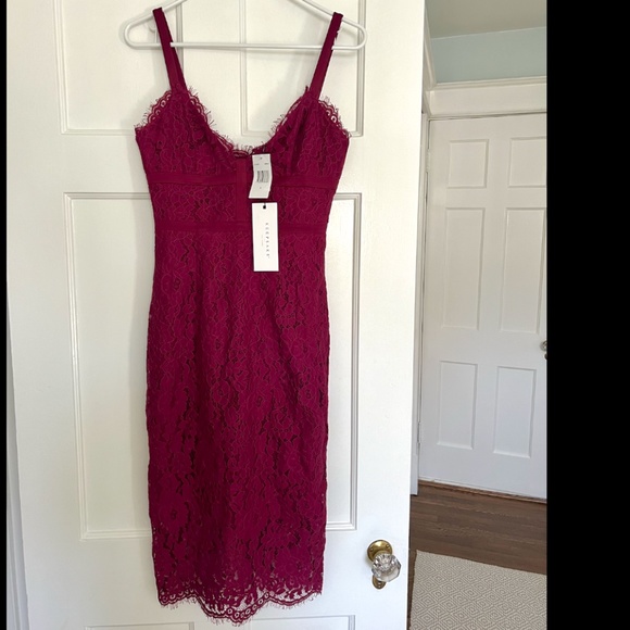 Keepsake NWT plum lace midi dress - Picture 1 of 1